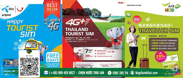 AIS, DTAC, TrueMove là 3 nhà mạng lớn nhất Thái Lan